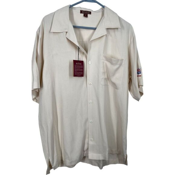 NWT Men’s Red House 100% silk NFL Alumni button up shirt . - Picture 1 of 7
